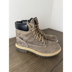 Timberland PRO Womens Direct Attach 6in Steel-Toe Work Boot Waterproof Brown 7.5